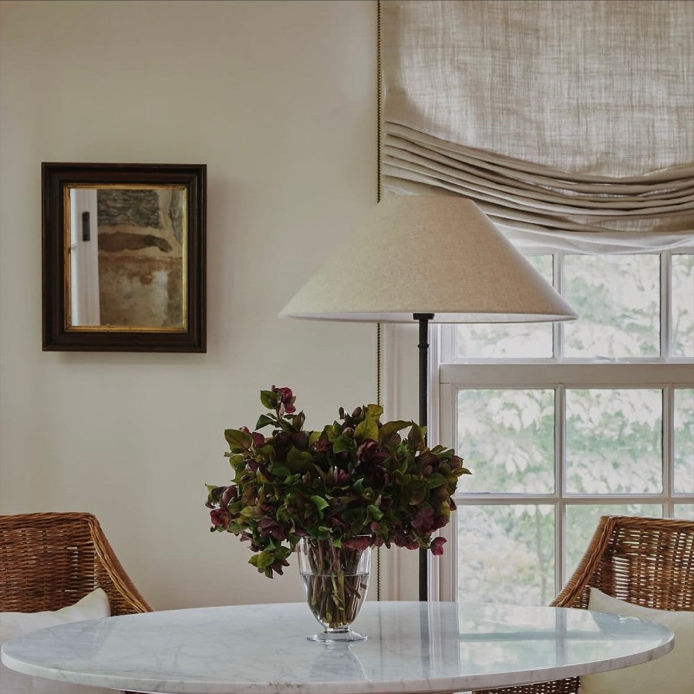 Harper Custom Relaxed Linen Roman Shades - Cordless & Loop Cord Lift