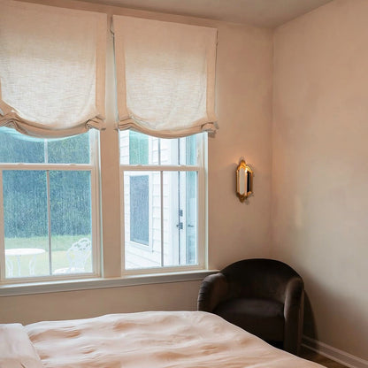 Harper Custom Relaxed Linen Roman Shades - Cordless & Loop Cord Lift