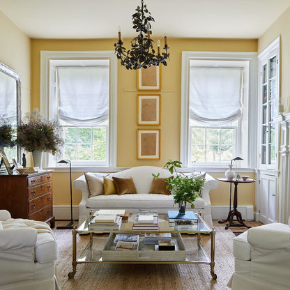 Harper Custom Relaxed Linen Roman Shades - Cordless & Loop Cord Lift