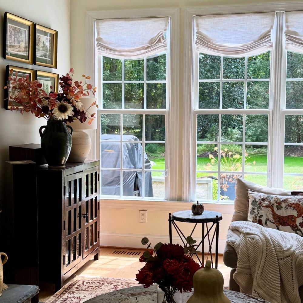 Harper Custom Relaxed Linen Roman Shades - Cordless & Loop Cord Lift