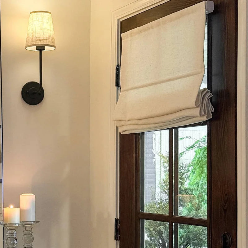Harper Custom Roman Shades for French Doors