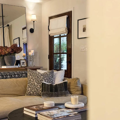 Harper Custom Roman Shades for French Doors