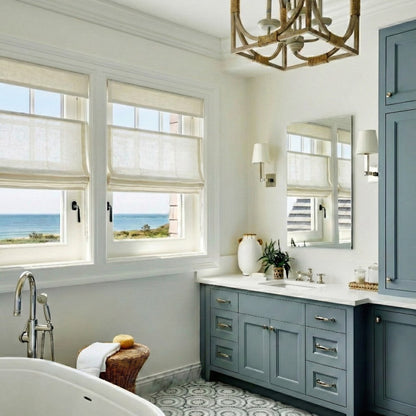 Harper Custom Top Down Bottom Up Roman Shades: Precision Light & Privacy Control