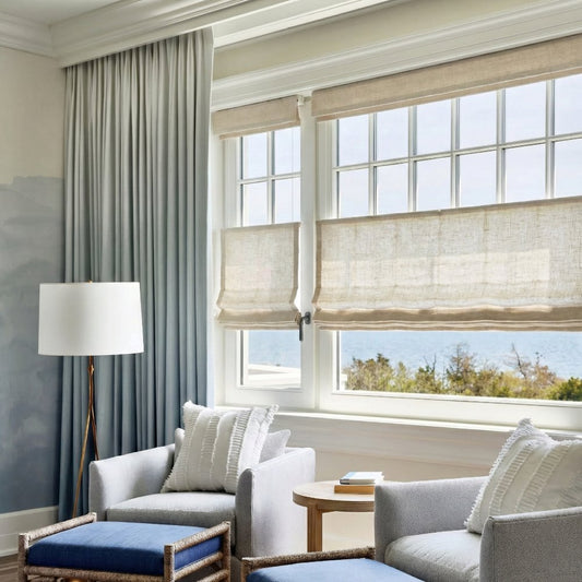 Harper Custom Linen Top-Down Bottom-Up Roman Shades