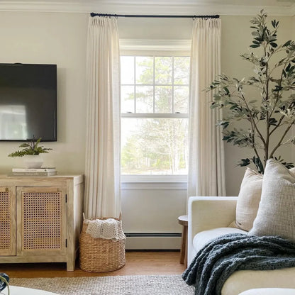 Harper Custom Pinch Pleat Linen Curtains