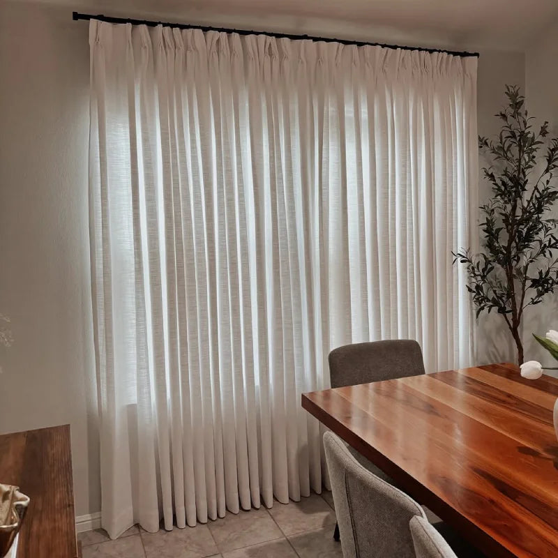 Harper Custom Pinch Pleat Linen Curtains