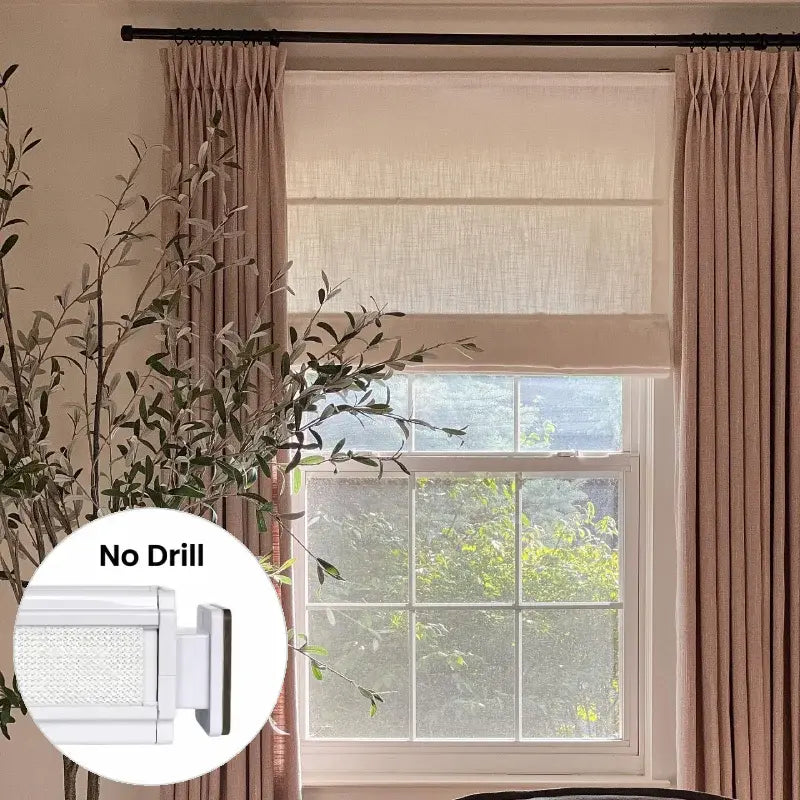 Harper Custom No-Drill Roman Shades, Cordless & Motorized Options