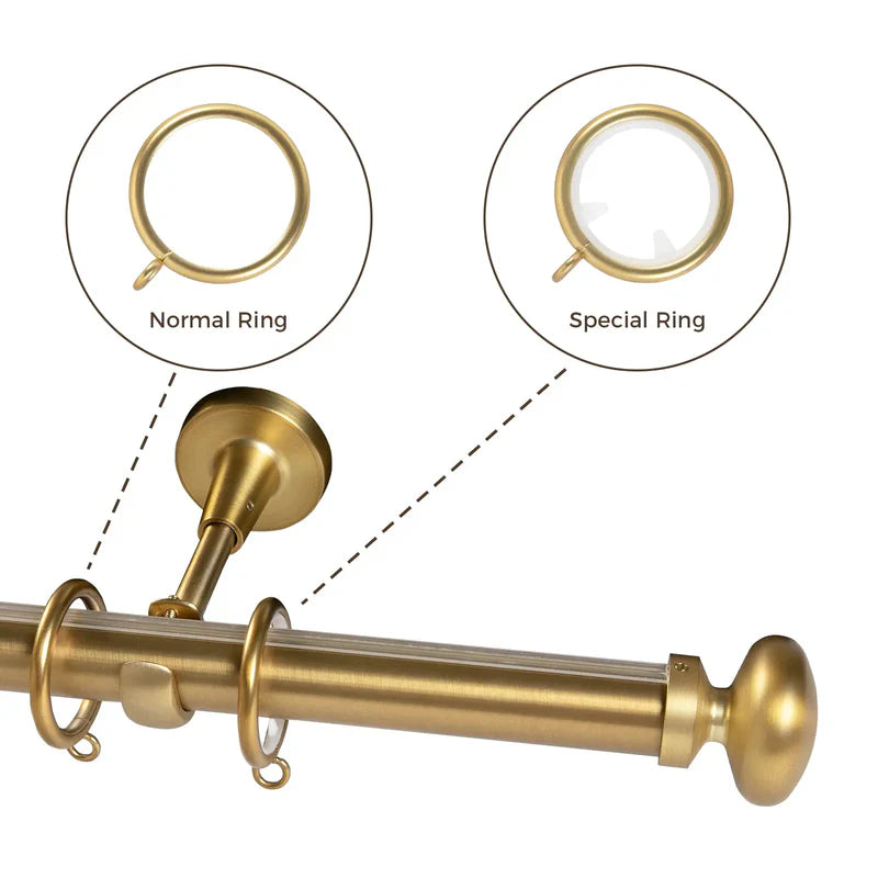 Harrison Heavy-Duty Single Decorative Curtain Rod