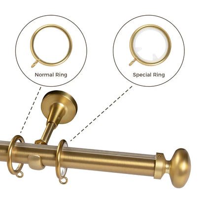 Harrison Heavy-Duty Single Decorative Curtain Rod