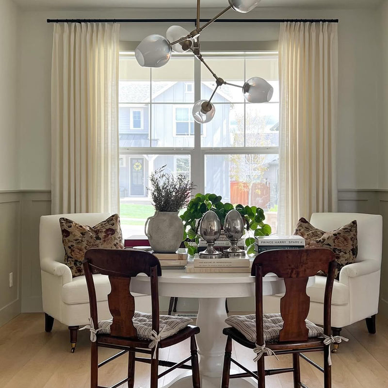 Ivory White Linen Curtains