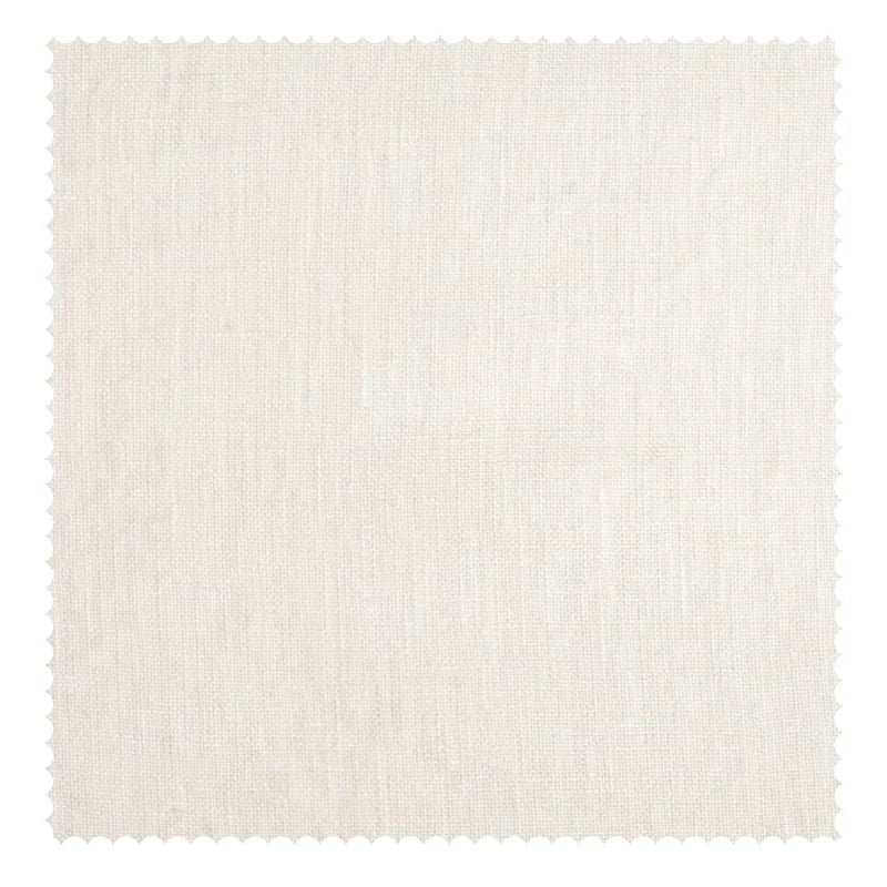 Asher Belgian Flax Linen Fabric Swatch - Ivory White
