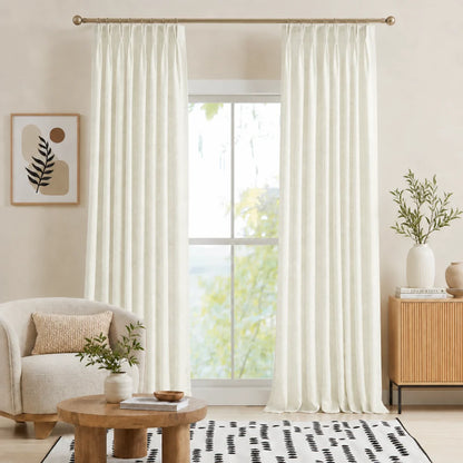 Rowan Luxury Custom Linen Pinch Pleat Curtains for Elegant Living Spaces