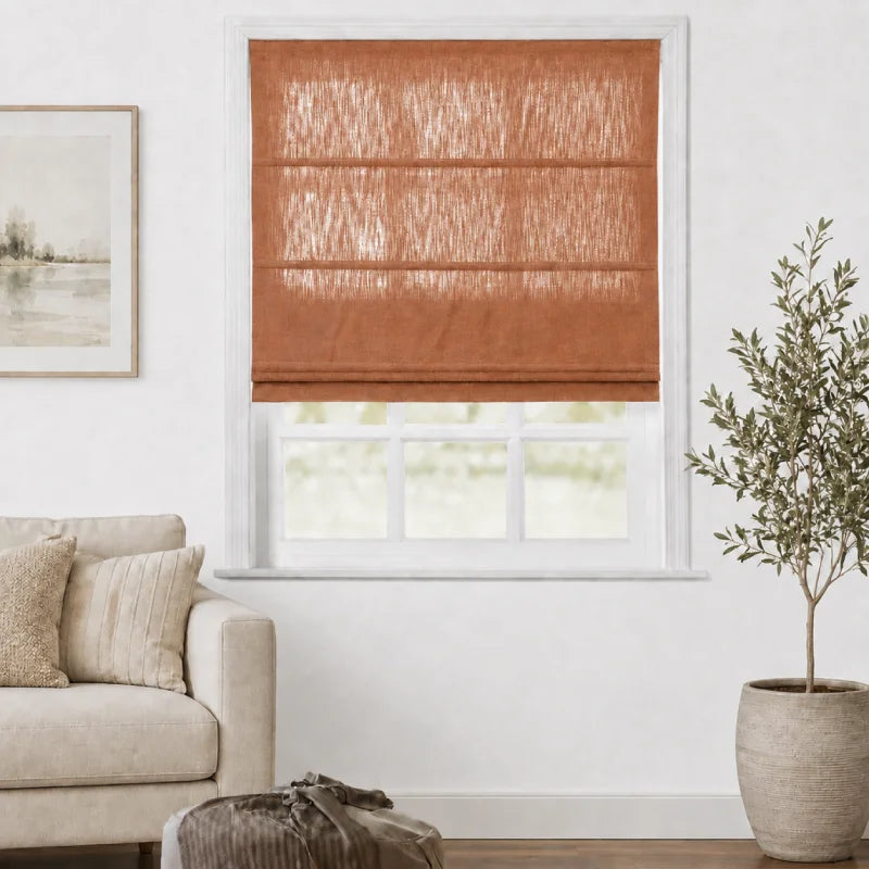 Everett Custom Cotton Roman Shades