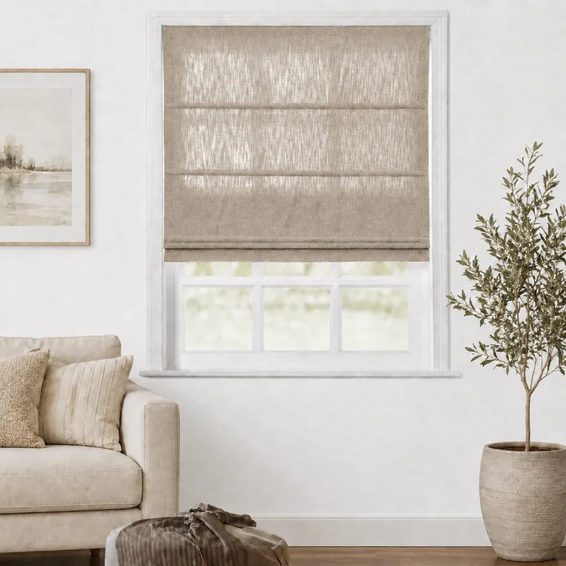 Everett Custom Cotton Roman Shades