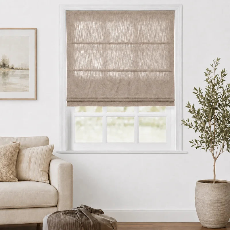 Everett Custom Cotton Roman Shades