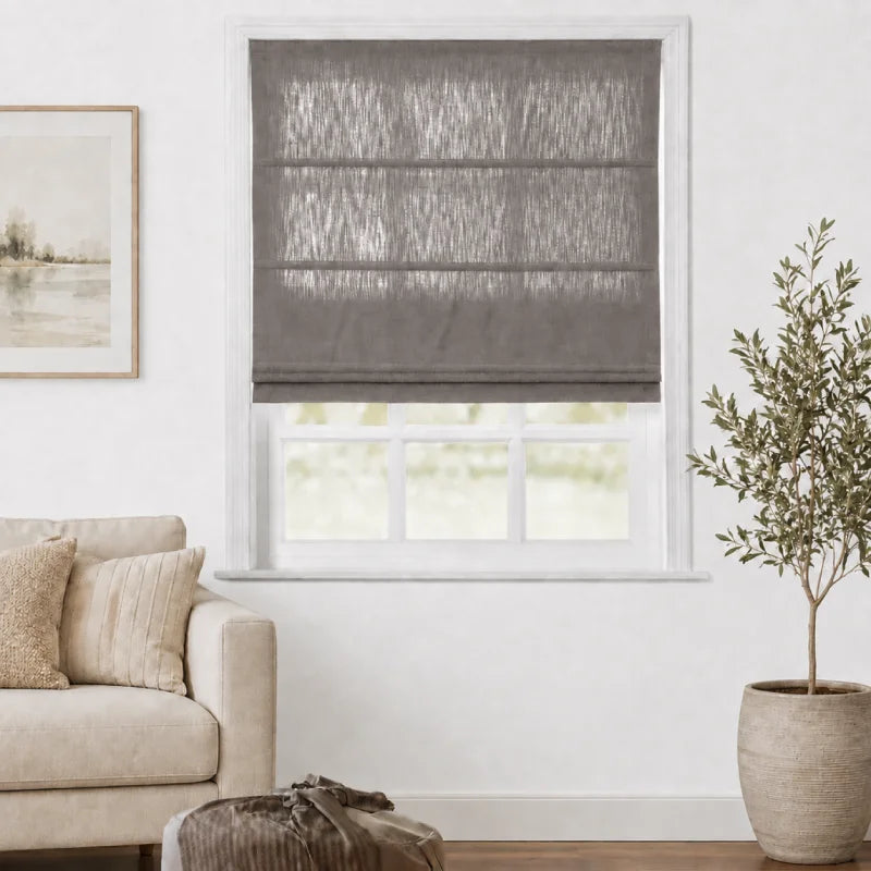 Everett Custom Cotton Roman Shades