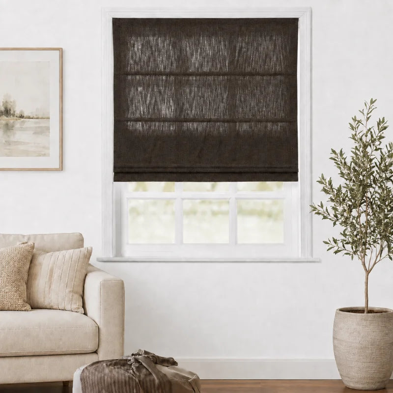 Everett Custom Cotton Roman Shades