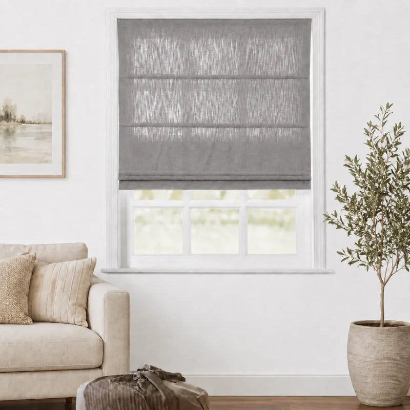 Everett Custom Cotton Roman Shades