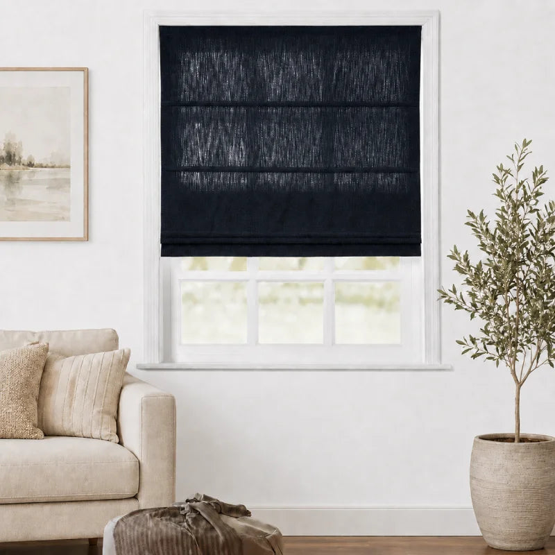 Everett Custom Cotton Roman Shades