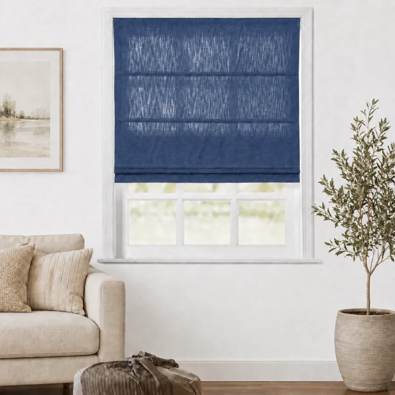 Everett Custom Cotton Roman Shades