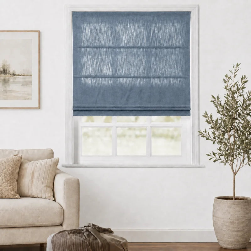 Everett Custom Cotton Roman Shades