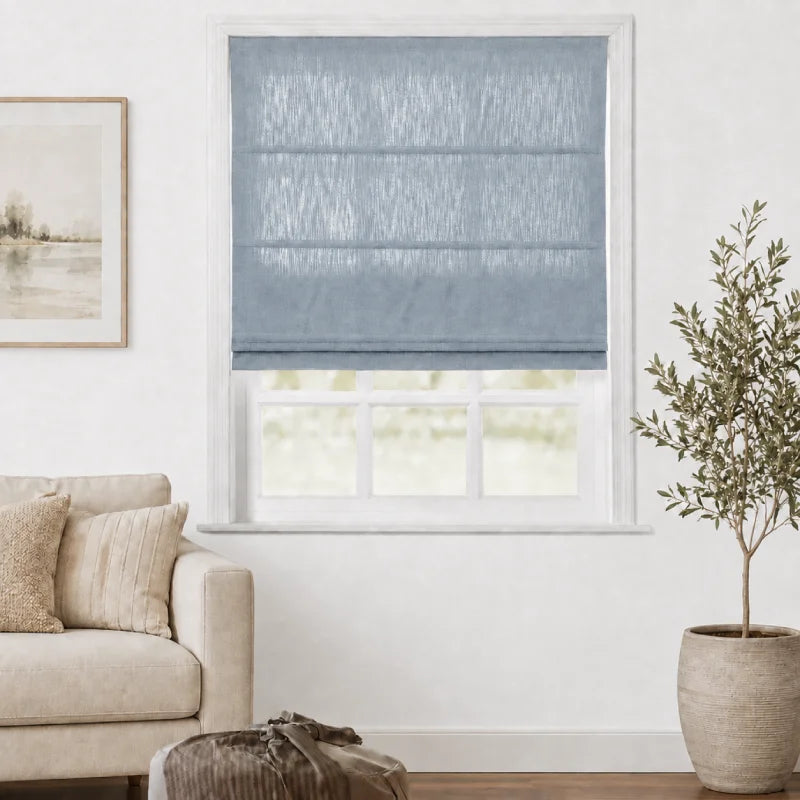 Everett Custom Cotton Roman Shades