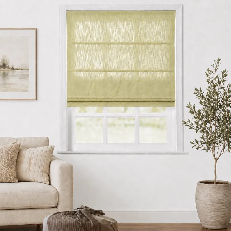 Everett Custom Cotton Roman Shades