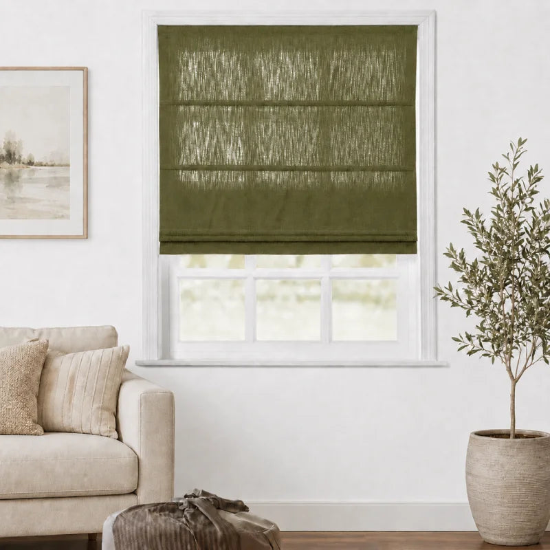Everett Custom Cotton Roman Shades