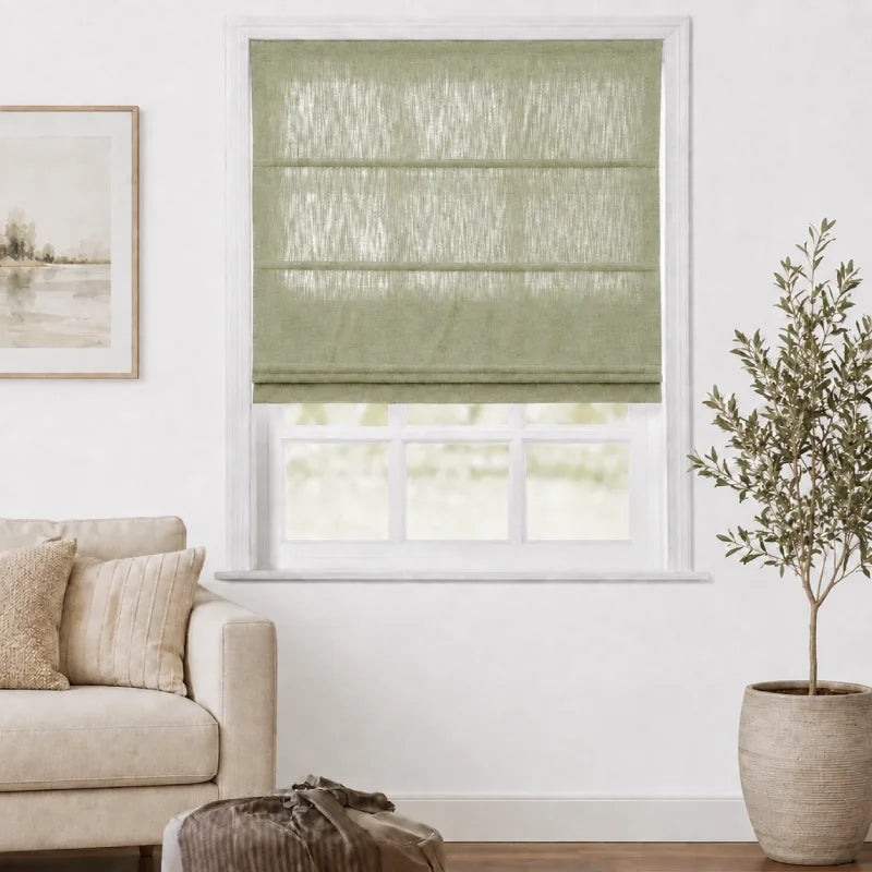 Everett Custom Cotton Roman Shades