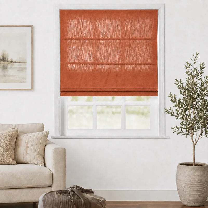 Everett Custom Cotton Roman Shades