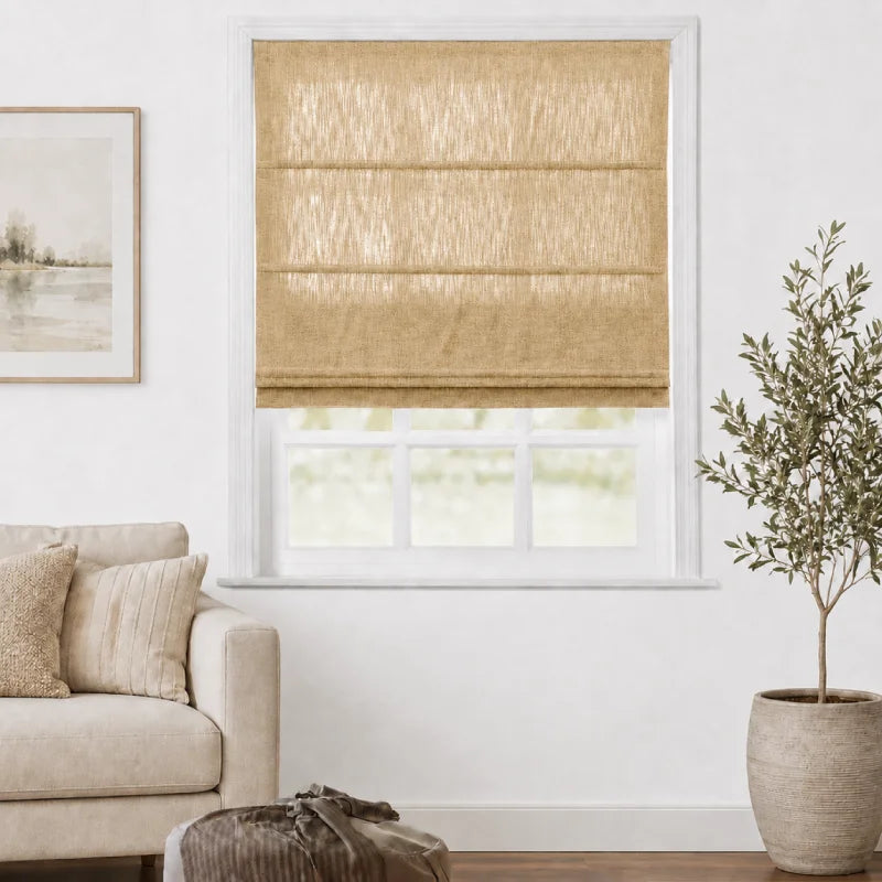 Everett Custom Cotton Roman Shades