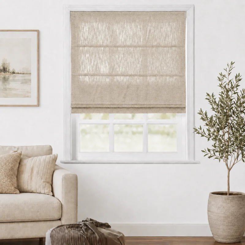 Everett Custom Cotton Roman Shades