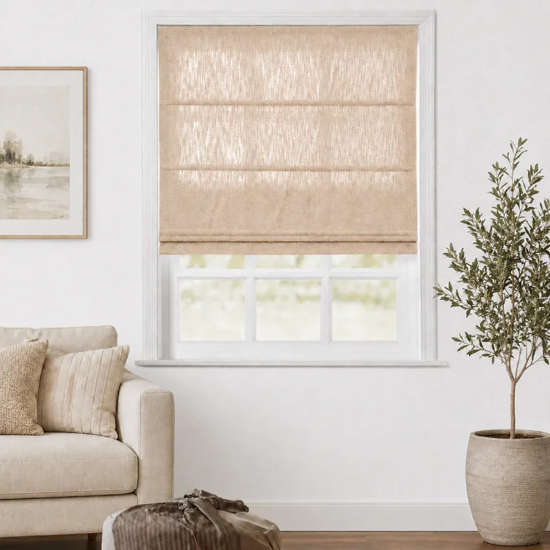 Everett Custom Cotton Roman Shades