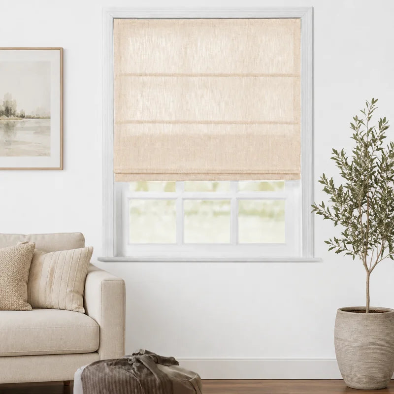 Everett Custom Cotton Roman Shades