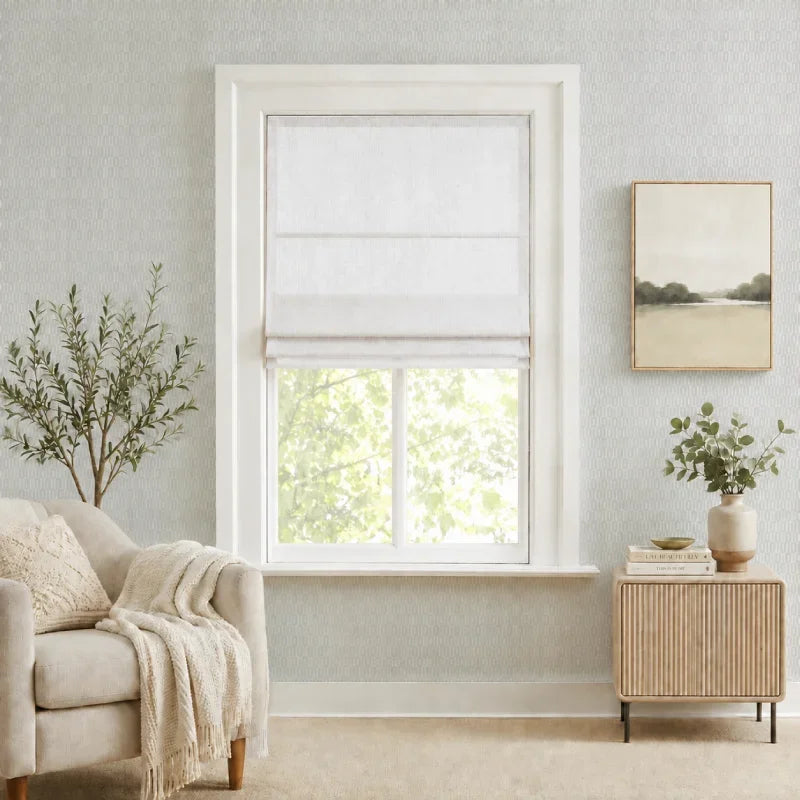 Everett Custom Cotton Roman Shades