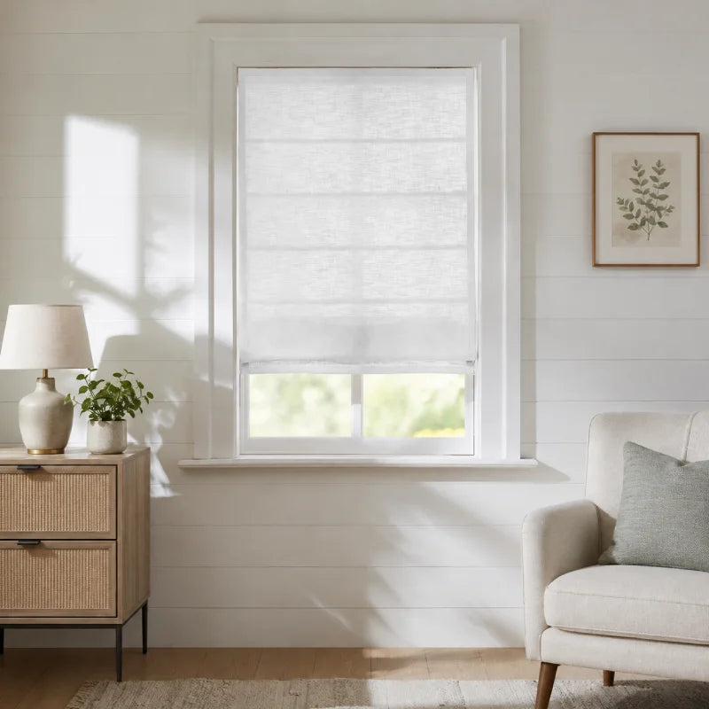Everett Custom Cotton Roman Shades