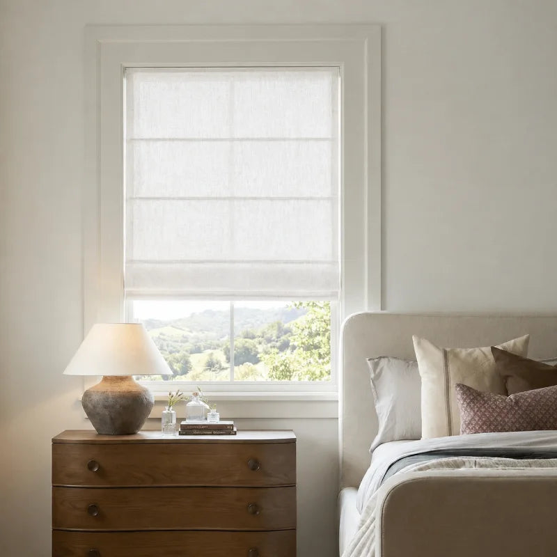 Everett Custom Cotton Roman Shades