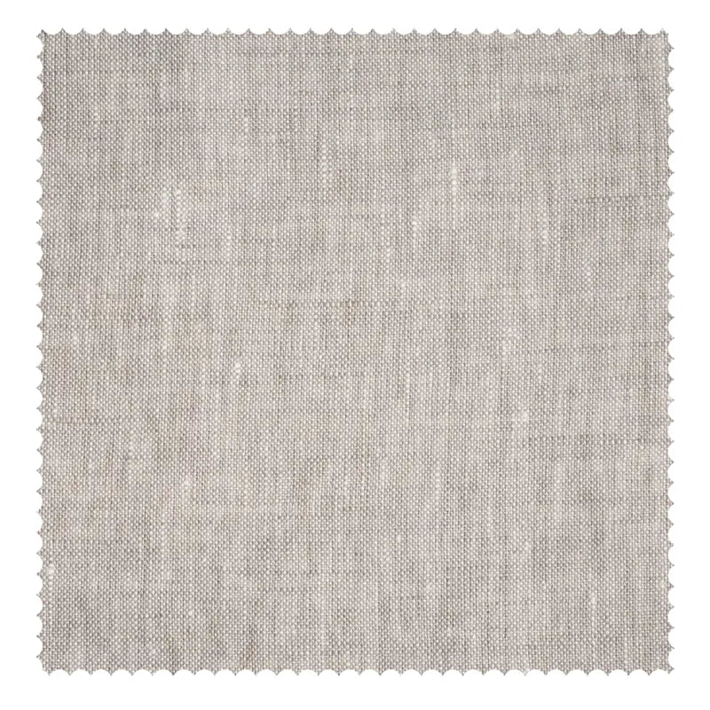 Asher Belgian Flax Linen Fabric Swatch - Light Grey