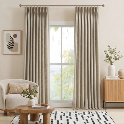 Rowan Luxury Custom Linen Pinch Pleat Curtains for Elegant Living Spaces