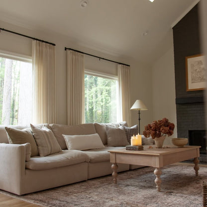 Lilea Linen Custom Curtains Drape Pleated - MorraHome
