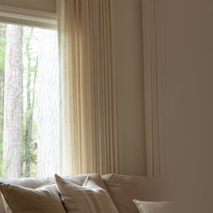 Lilea Linen Custom Curtains Drape Pleated - MorraHome
