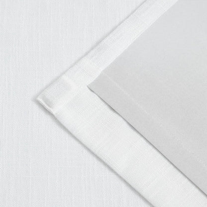 Linen Blackout Curtains, 40“W White Thermal Pinch Pleated Drapes (Pack of 2)