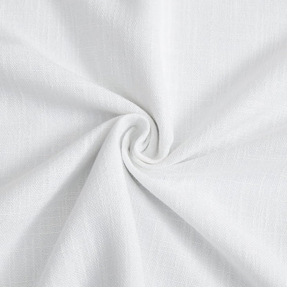 Linen Blackout Curtains, 40“W White Thermal Pinch Pleated Drapes (Pack of 2)