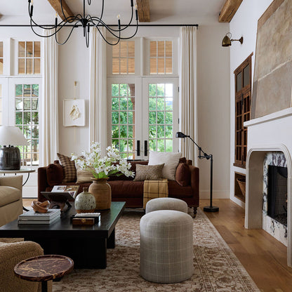 Linen Curtains, Pinch Pleated Drapes for Living Room & Bedroom, Ivory White (Pack of 2)