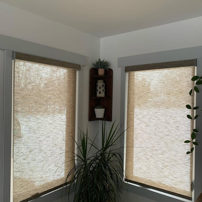 Silas  linen Custom roller shades, Cordless - MorraHome