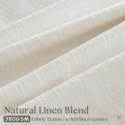 Linen Blackout Curtains, Pinch Pleat Drapes, Room Darkening Thermal Insulated for Living Room (Pack of 2 pcs)