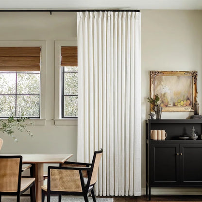 Linen Blackout Curtains, Pinch Pleat Drapes, Room Darkening Thermal Insulated for Living Room (Pack of 2 pcs)