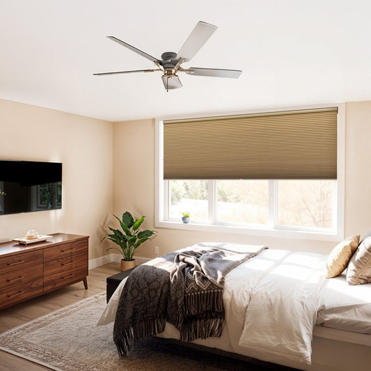 MorraHome No Drill No Tools Cordless Blackout Top Down Bottom Up Cellular Shades - MorraHome