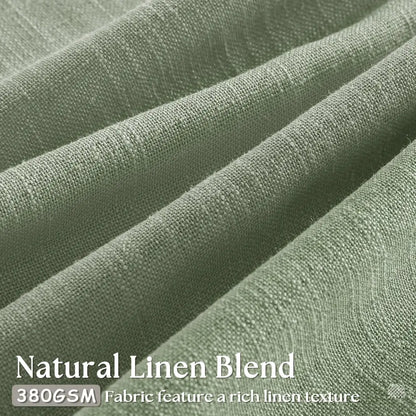 Linen Blackout Curtains, Pinch Pleat Drapes, Room Darkening Thermal Insulated for Living Room (Pack of 2 pcs)