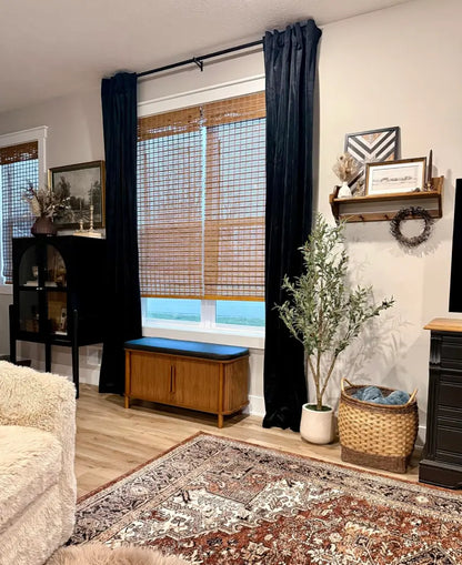 MorraHome Custom Bamboo Woven Wood Shades, Cordless